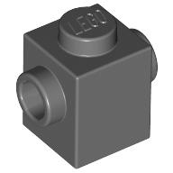 Lego kostka (kostička) 1x1 s nopy na dvou stranách, tmavě modro šedá (4213574)